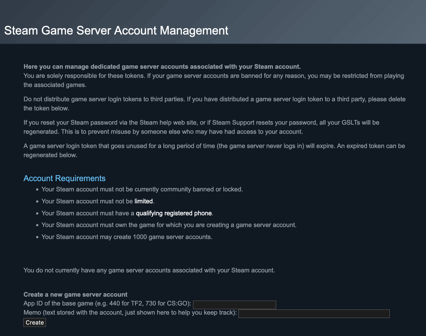 How to Create a Steam Game Server Login Token (GSLT)